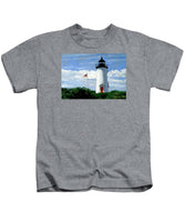 Cape Poge Lighthouse Martha's Vineyard Massachusetts - Kids T-Shirt