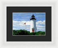 Cape Poge Lighthouse Martha's Vineyard Massachusetts - Framed Print