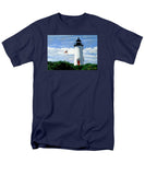 Cape Poge Lighthouse Martha's Vineyard Massachusetts - Men's T-Shirt  (Regular Fit)