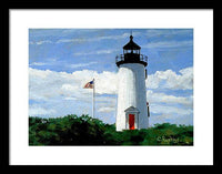 Cape Poge Lighthouse Martha's Vineyard Massachusetts - Framed Print