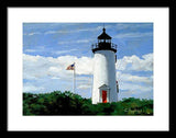 Cape Poge Lighthouse Martha's Vineyard Massachusetts - Framed Print