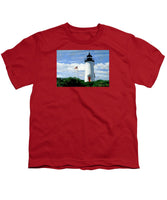 Cape Poge Lighthouse Martha's Vineyard Massachusetts - Youth T-Shirt