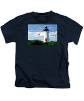 Cape Poge Lighthouse Martha's Vineyard Massachusetts - Kids T-Shirt