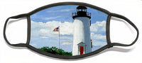 Cape Poge Lighthouse Martha's Vineyard Massachusetts - Face Mask