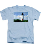 Cape Poge Lighthouse Martha's Vineyard Massachusetts - Kids T-Shirt