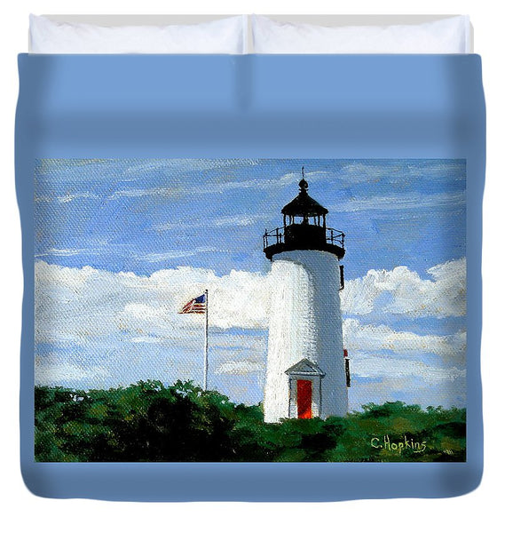 Cape Poge Lighthouse Martha's Vineyard Massachusetts - Duvet Cover