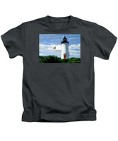 Cape Poge Lighthouse Martha's Vineyard Massachusetts - Kids T-Shirt