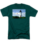 Cape Poge Lighthouse Martha's Vineyard Massachusetts - Men's T-Shirt  (Regular Fit)