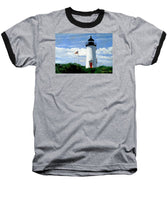 Cape Poge Lighthouse Martha's Vineyard Massachusetts - Baseball T-Shirt