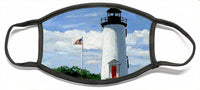 Cape Poge Lighthouse Martha's Vineyard Massachusetts - Face Mask