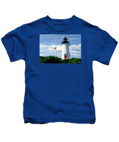 Cape Poge Lighthouse Martha's Vineyard Massachusetts - Kids T-Shirt