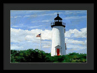 Cape Poge Lighthouse Martha's Vineyard Massachusetts - Framed Print