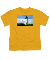 Cape Poge Lighthouse Martha's Vineyard Massachusetts - Youth T-Shirt