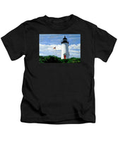 Cape Poge Lighthouse Martha's Vineyard Massachusetts - Kids T-Shirt