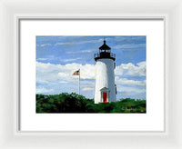 Cape Poge Lighthouse Martha's Vineyard Massachusetts - Framed Print