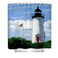 Cape Poge Lighthouse Martha's Vineyard Massachusetts - Shower Curtain