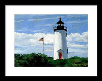 Cape Poge Lighthouse Martha's Vineyard Massachusetts - Framed Print