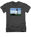 Cape Poge Lighthouse Martha's Vineyard Massachusetts - Men's V-Neck T-Shirt