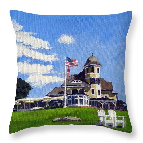 Castle Hill Inn Newport Rhode Island - Throw Pillow