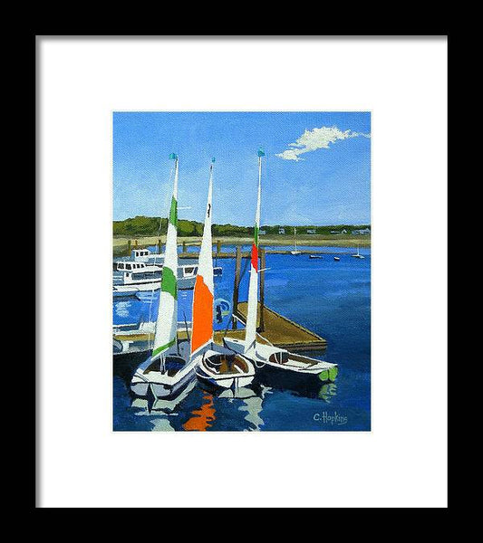 Chatham Harbor Boats Chatham Cape Cod Massachusetts - Framed Print