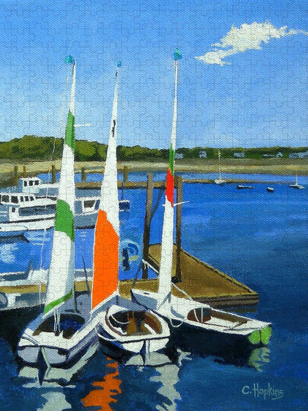 Chatham Harbor Boats Chatham Cape Cod Massachusetts - Puzzle