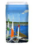 Chatham Harbor Boats Chatham Cape Cod Massachusetts - Duvet Cover