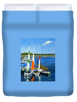 Chatham Harbor Boats Chatham Cape Cod Massachusetts - Duvet Cover