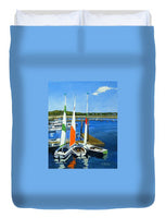 Chatham Harbor Boats Chatham Cape Cod Massachusetts - Duvet Cover