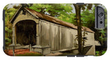 Comstock Covered Bridge East Hamptom Connecticut - Phone Case