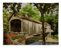 Comstock Covered Bridge East Hamptom Connecticut - Blanket