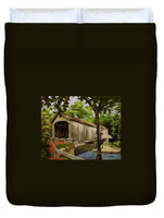 Comstock Covered Bridge East Hamptom Connecticut - Duvet Cover