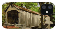 Comstock Covered Bridge East Hamptom Connecticut - Phone Case