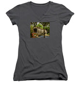 Comstock Covered Bridge East Hamptom Connecticut - Women's V-Neck