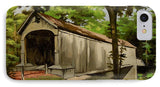 Comstock Covered Bridge East Hamptom Connecticut - Phone Case