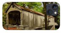 Comstock Covered Bridge East Hamptom Connecticut - Phone Case