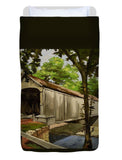 Comstock Covered Bridge East Hamptom Connecticut - Duvet Cover