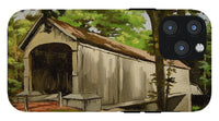 Comstock Covered Bridge East Hamptom Connecticut - Phone Case