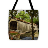 Comstock Covered Bridge East Hamptom Connecticut - Tote Bag