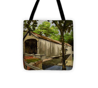 Comstock Covered Bridge East Hamptom Connecticut - Tote Bag