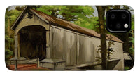 Comstock Covered Bridge East Hamptom Connecticut - Phone Case