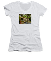 Comstock Covered Bridge East Hamptom Connecticut - Women's V-Neck