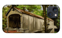 Comstock Covered Bridge East Hamptom Connecticut - Phone Case