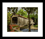 Comstock Covered Bridge East Hamptom Connecticut - Framed Print