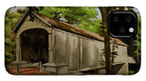 Comstock Covered Bridge East Hamptom Connecticut - Phone Case