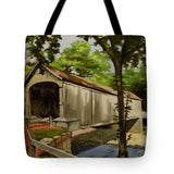 Comstock Covered Bridge East Hamptom Connecticut - Tote Bag