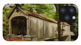 Comstock Covered Bridge East Hamptom Connecticut - Phone Case