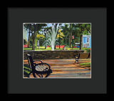 Center Green Glastonbury Connecticut   - Framed Print