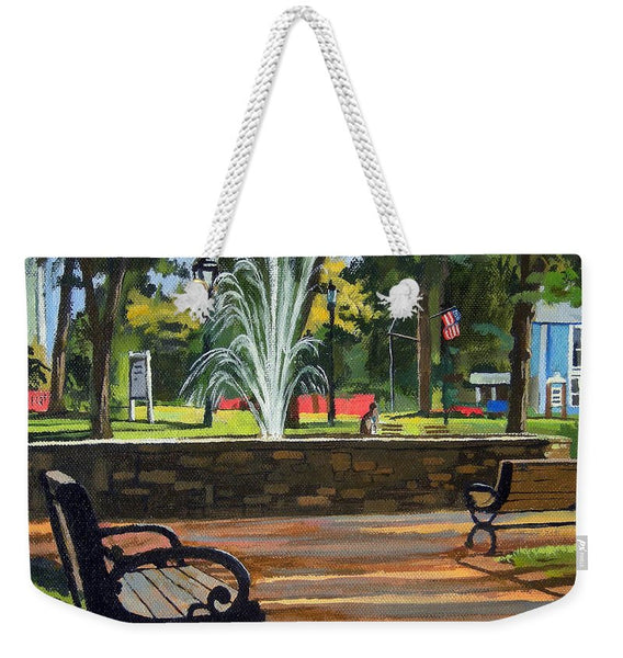 Center Green Glastonbury Connecticut   - Weekender Tote Bag