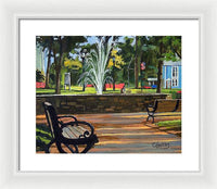 Center Green Glastonbury Connecticut   - Framed Print