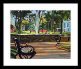 Center Green Glastonbury Connecticut   - Framed Print